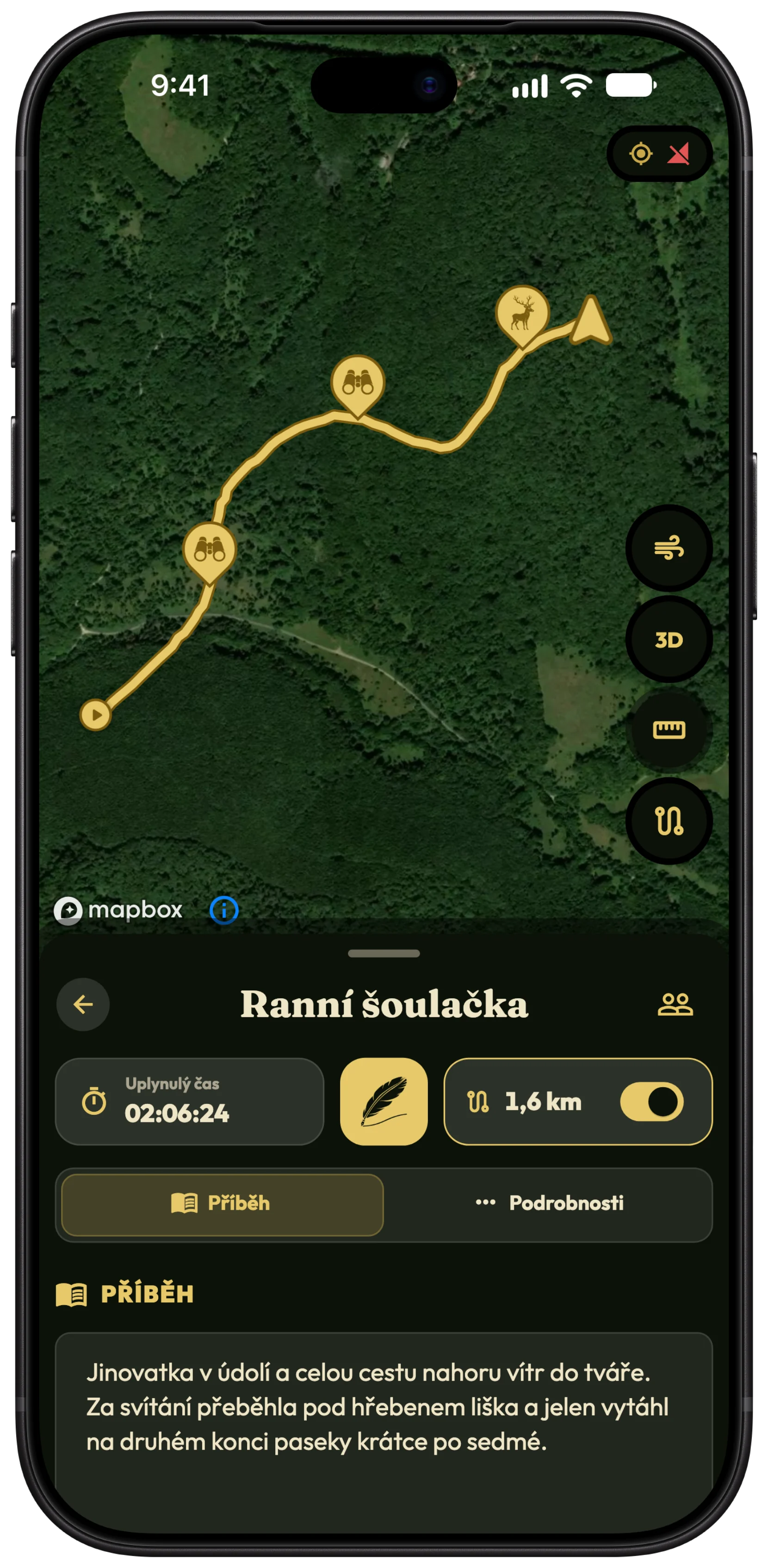 Záznam GPS trasy