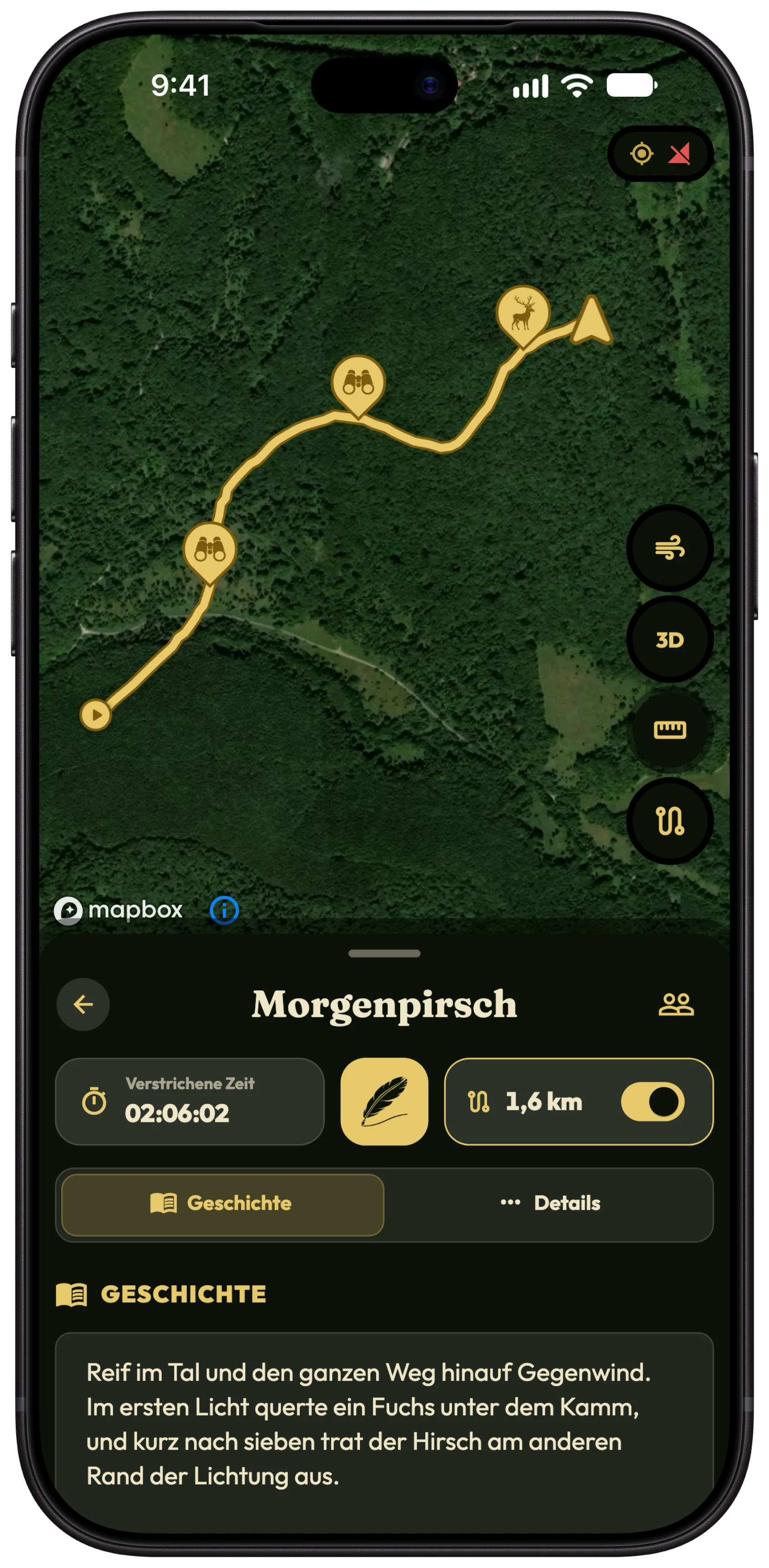 Die GPS-Route aufzeichnen