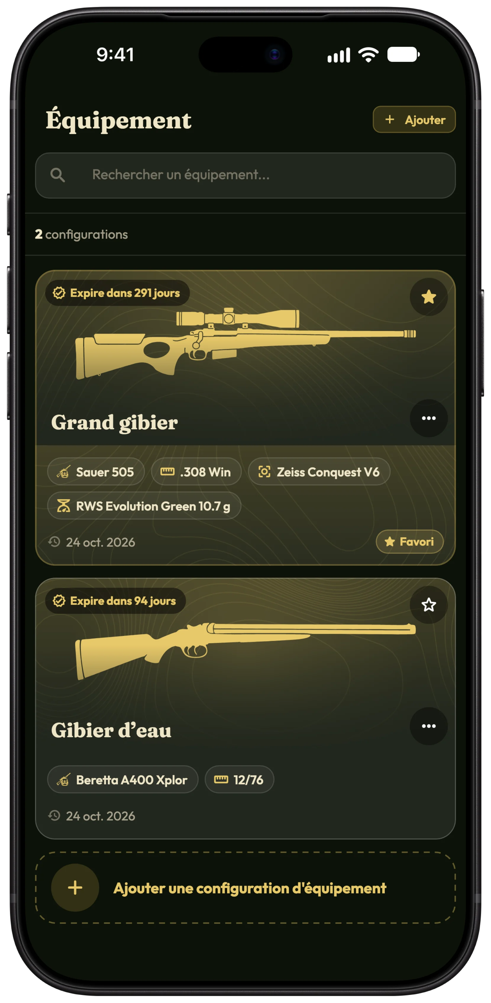 Gérer tes armes et ton équipement