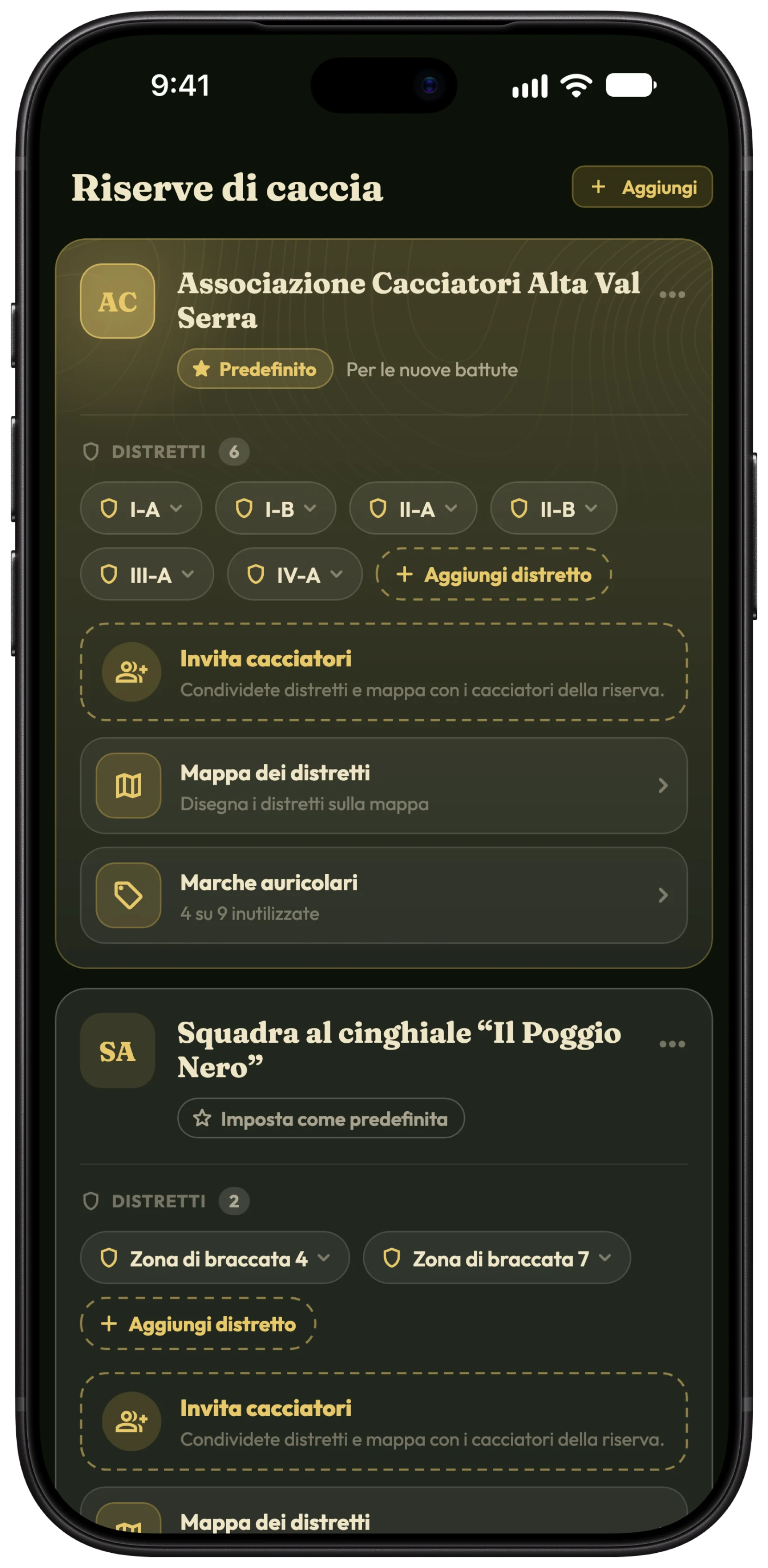 Impostare una riserva di caccia