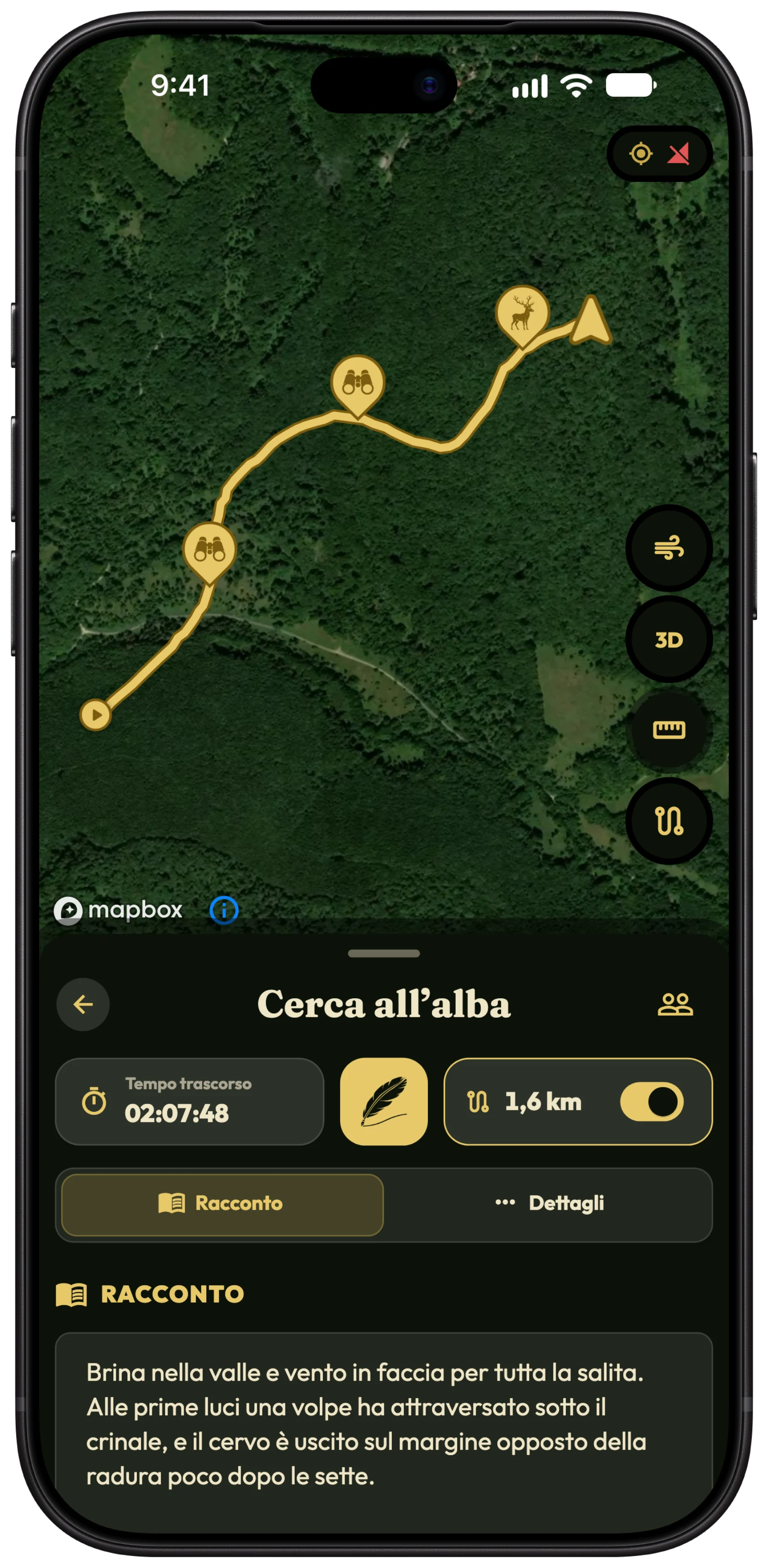 Registrare il percorso GPS