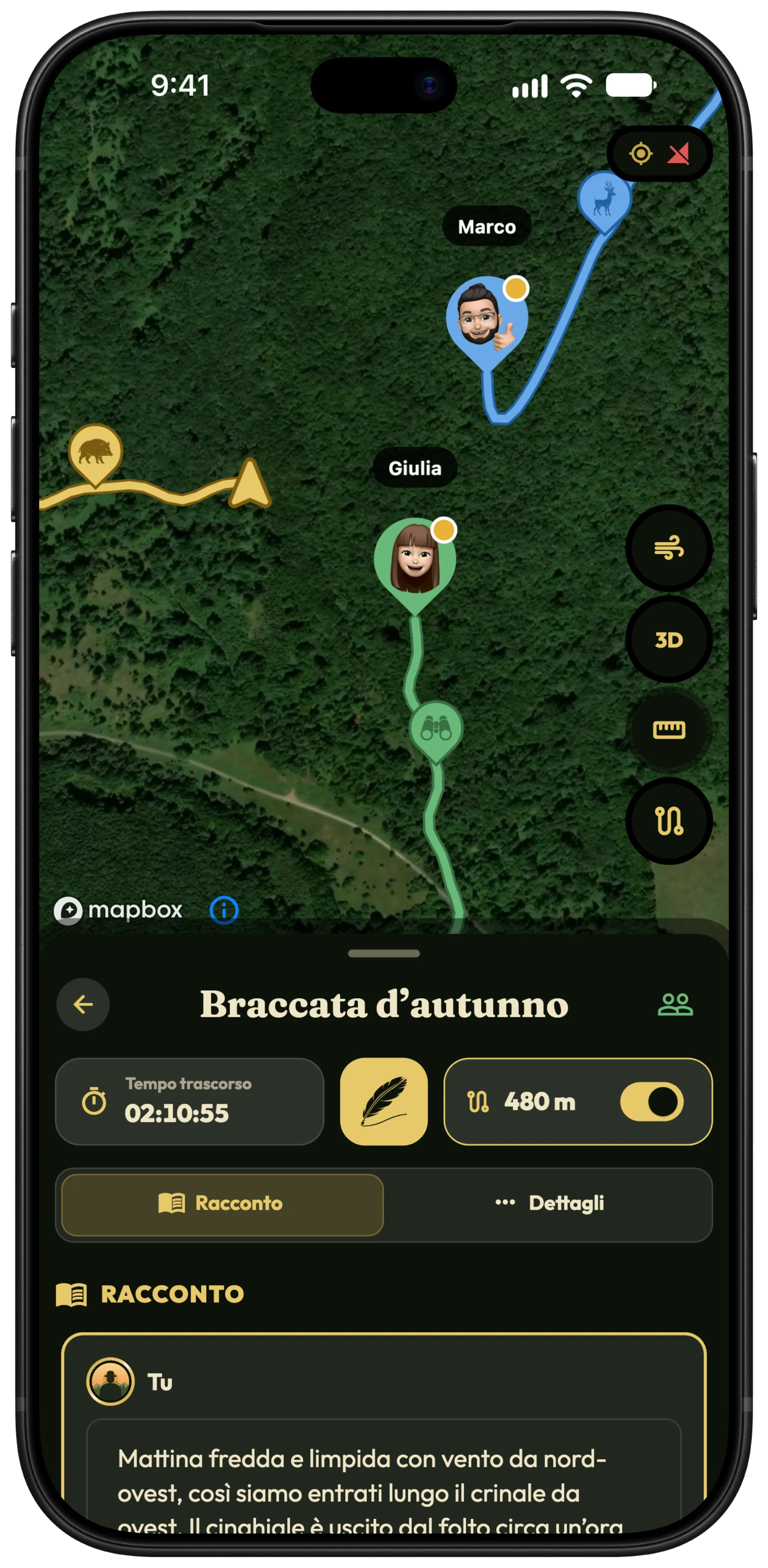 Cacce condivise con gli amici