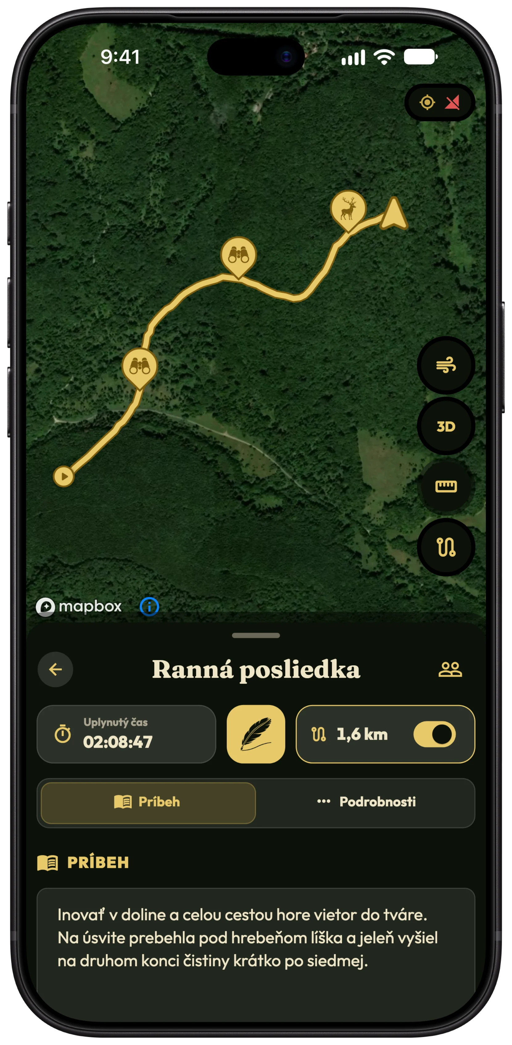 Záznam GPS trasy
