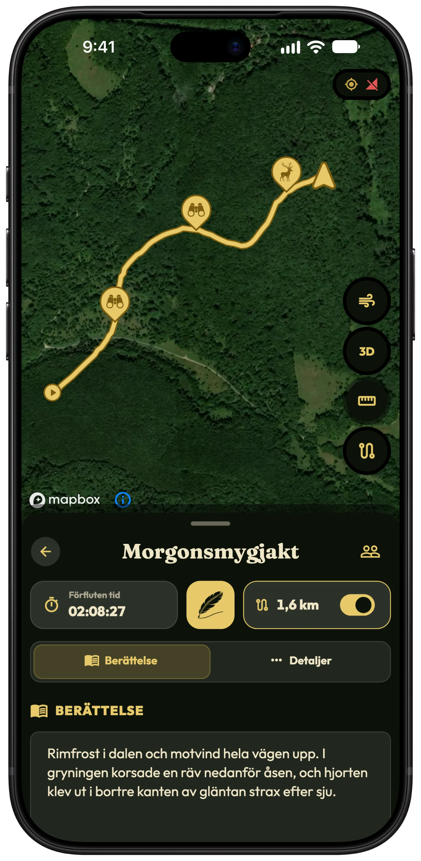 Spela in din GPS-rutt